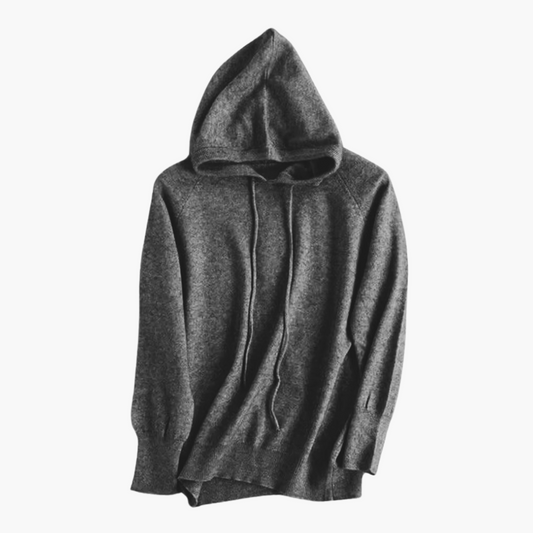 Casual Black Hoodie - 100% Cashmere - Limited Suppy